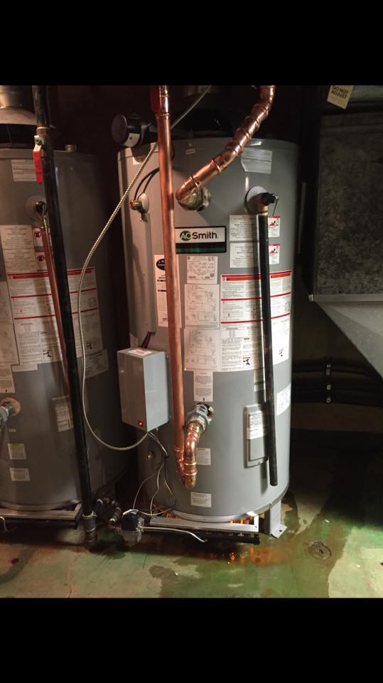 commercial water heater install